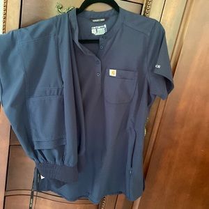 Brand new without tags Carhart women’s navy scrub set in size medium